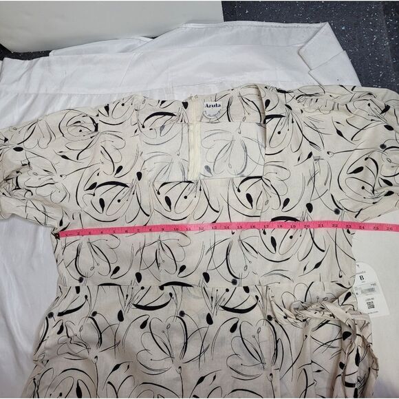 NEW Arula ivory white puff sleeve square neck faux‎ wrap dress 2X beautiful - Picture 11 of 11